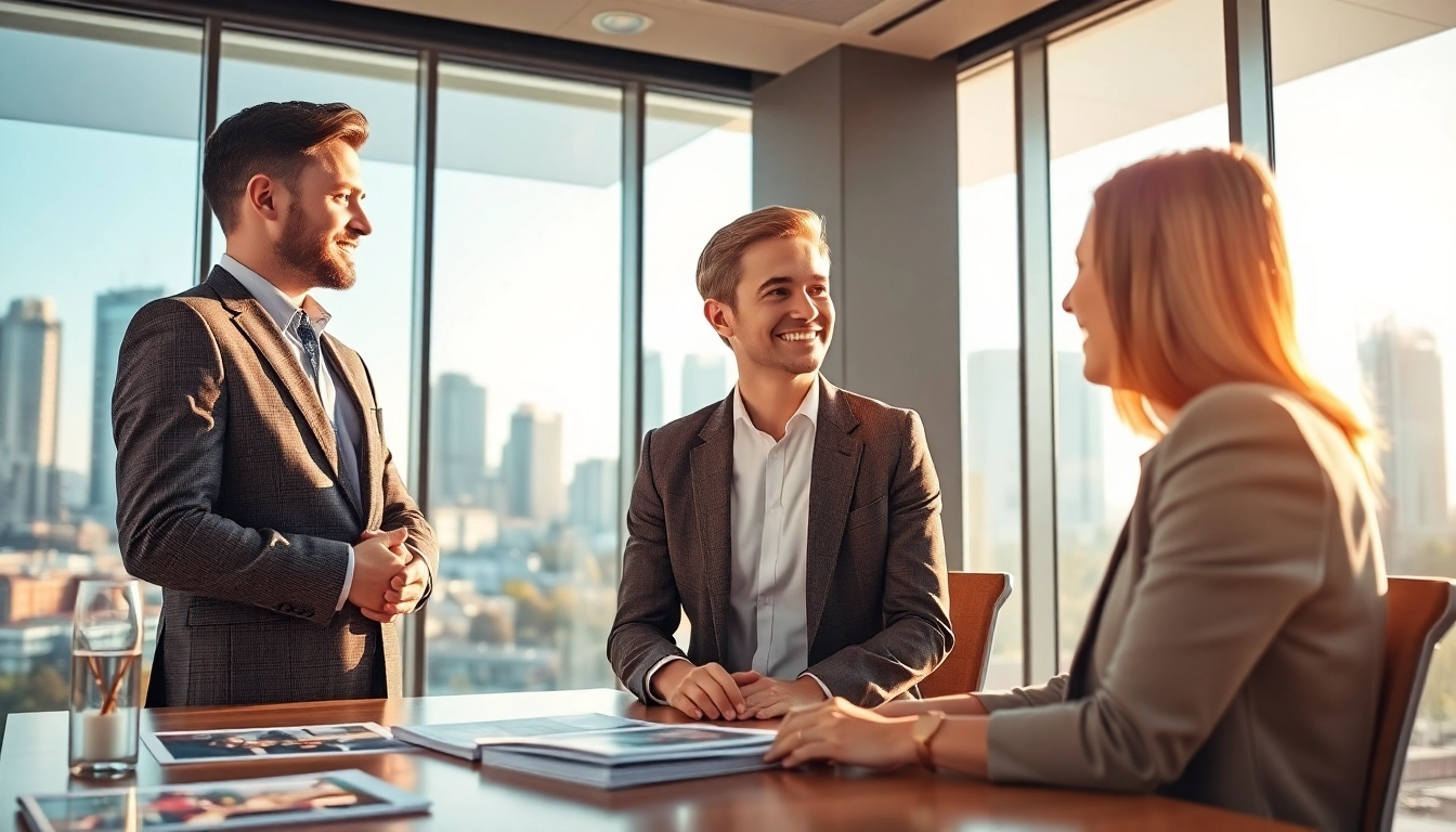 Immobilienmakler Frankfurt Eschersheim berät Kunden professionell in modernem Büro.