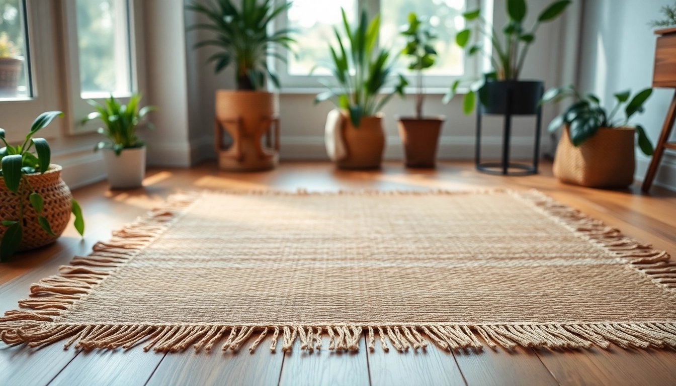 Die Nagermatte in einem einladenden Zuhause präsentiert ihre natürliche Textur und nachhaltigen Materialien.