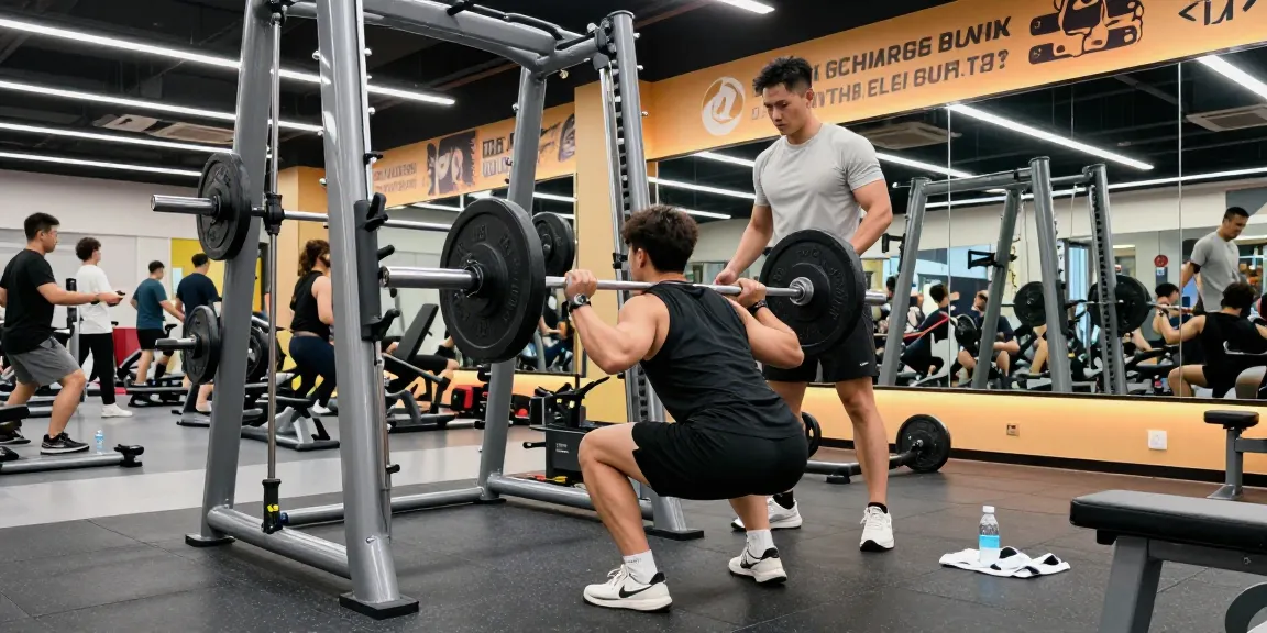 Akra Labs Steroid Shop Fitnessszene mit Athleten, die eine Langhantelkniebeuge ausführen.