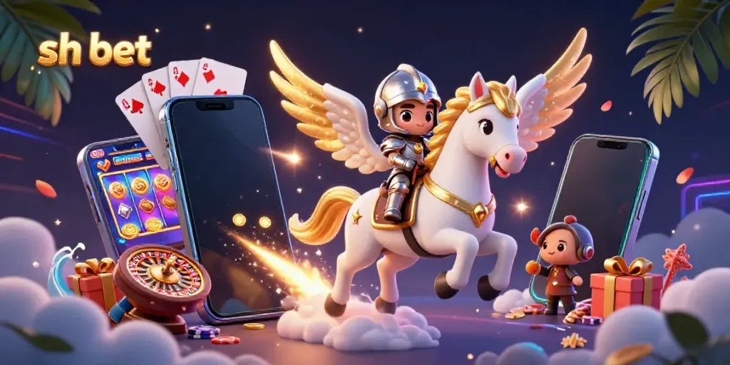 Experience thrilling moments with sh bet in a vibrant casino adventure featuring celestial characters.