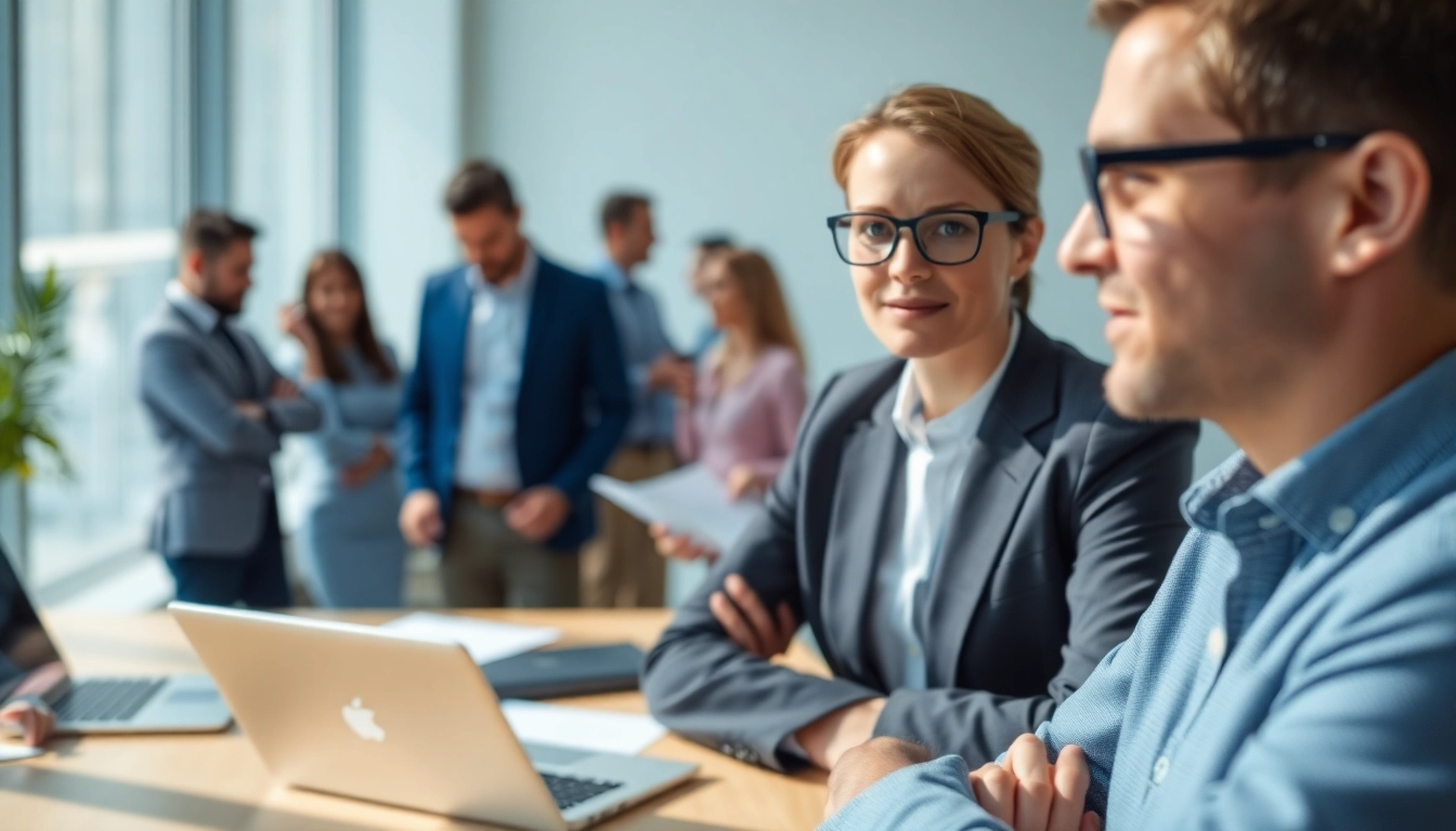 Headhunter Ingenieure beraten kompetent in einem modernen Büro über Karrierechancen.