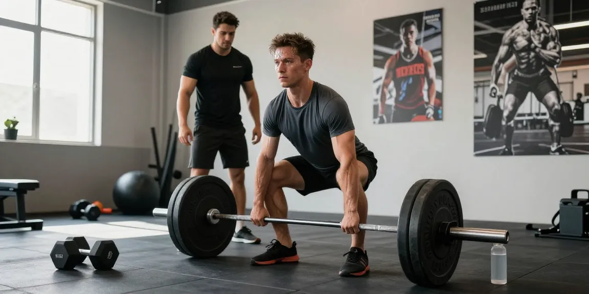 Astera Shop Fitness-Produkte in einem modernen Fitnessstudio mit einem Athleten, der Krafttraining macht.