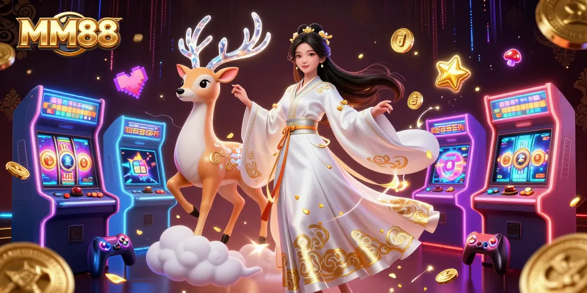 Discover winning strategies at MM88 with this vibrant illustration of the modern casino experience.
