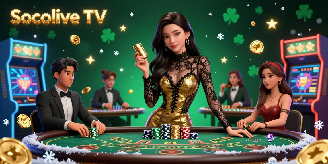 Socolive TV delivers thrilling high-stakes baccarat with glamorous visuals at a VIP table.