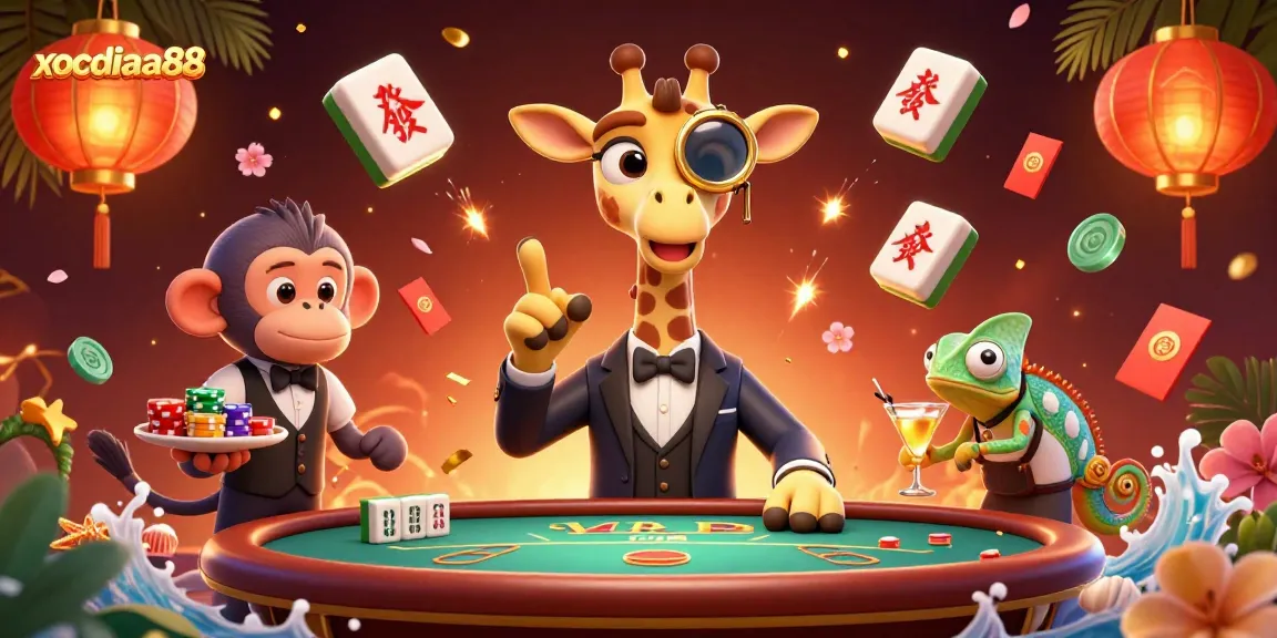 xocdiaa88 showcases vibrant 3D characters and elements representing an exciting online gaming experience.