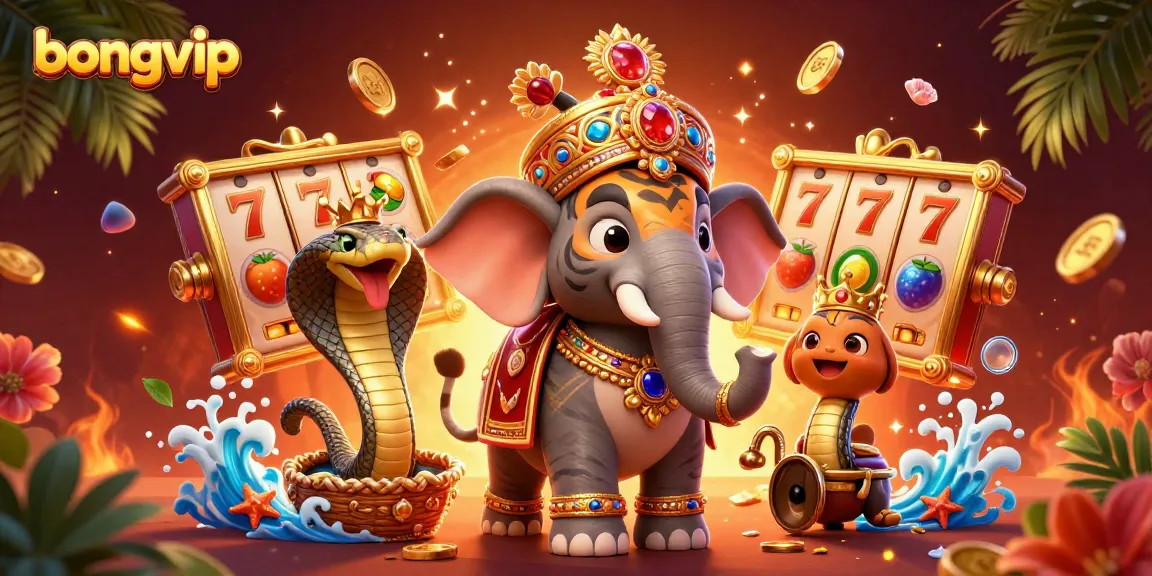 Engage with bongvip's captivating jackpot experience featuring 3D cartoon characters in a vibrant casino scene.