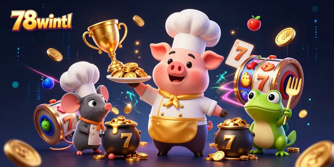 Experience winning thrills at 78wintl with vibrant gold coins and slot game reels.