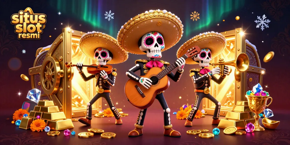 Experience the excitement of situs slot resmi with a vibrant mariachi scene filled with treasures.