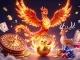 Experience the thrill of da88 with a vibrant scene featuring a phoenix and rich casino elements.